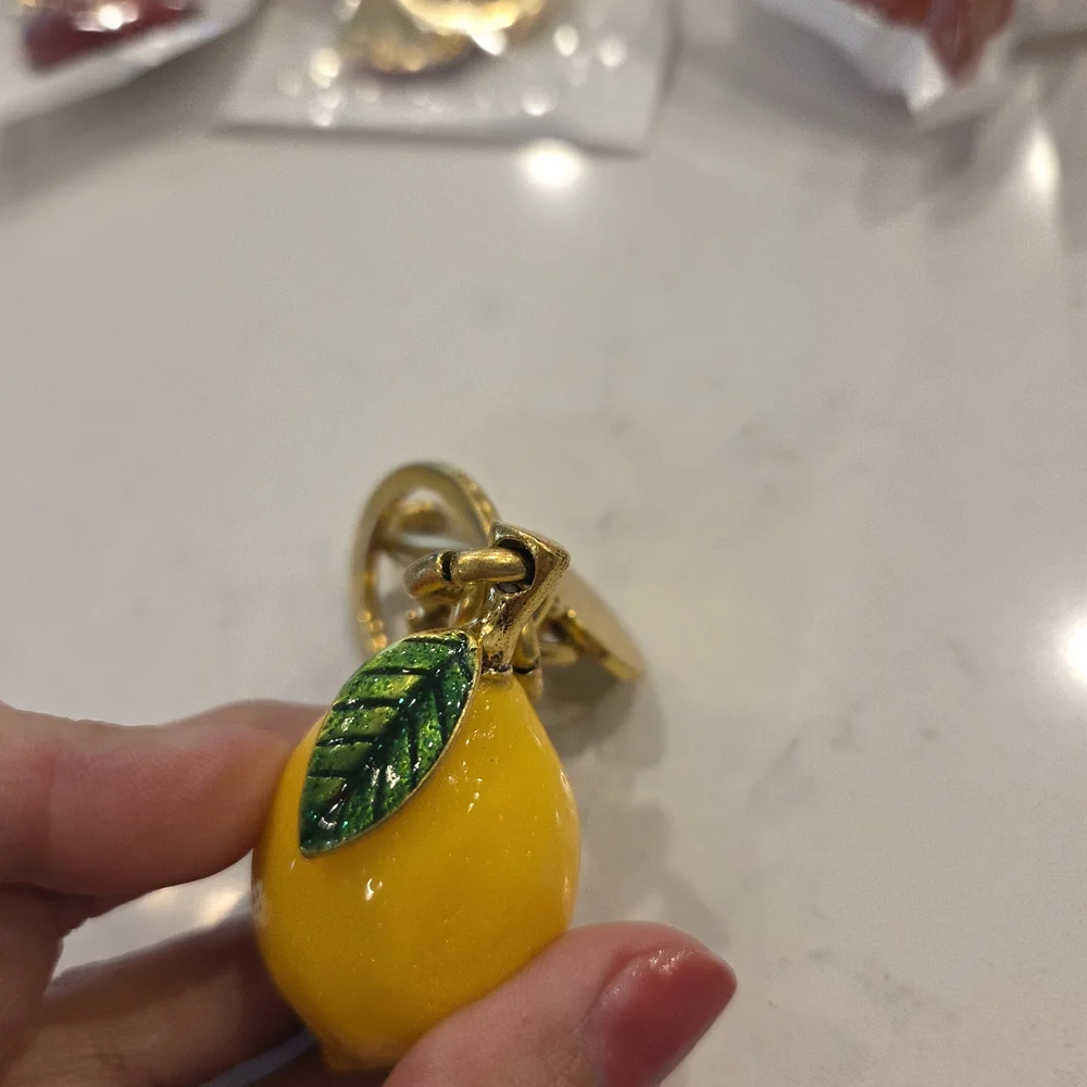 Yellow Lemon Keychain Accessory - Picture 2 of 3